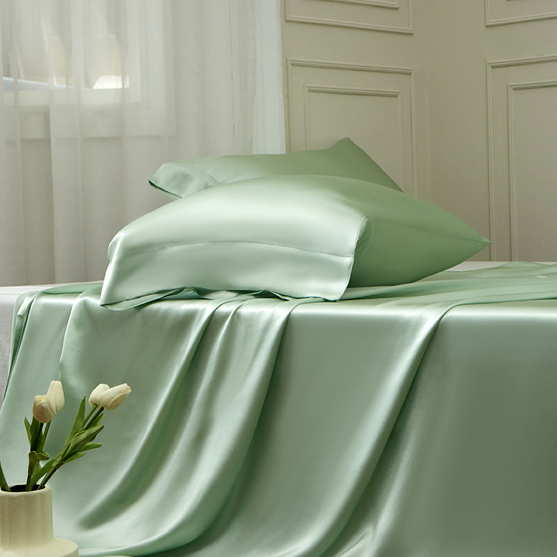 Thana Norway Green Pure Mulberry Silk Luxury Bedding Set - DARIYA HOME