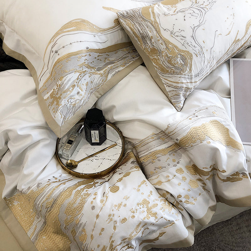 Bernadette 1000TC Egyptian Cotton Embroidered Duvet Bedding Set - DARIYA HOME