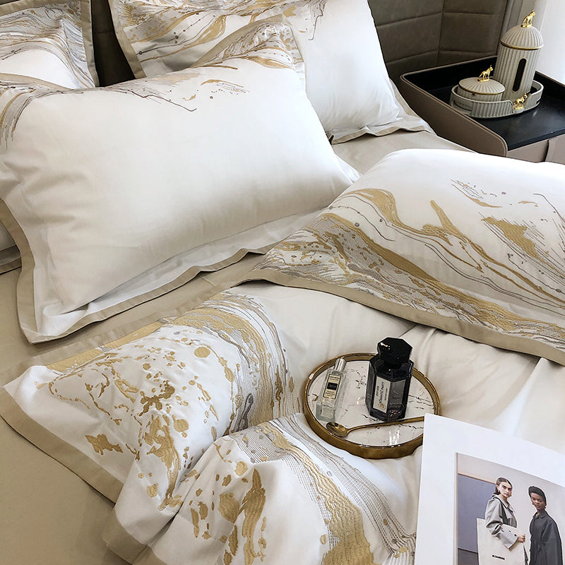 Bernadette 1000TC Egyptian Cotton Embroidered Duvet Bedding Set - DARIYA HOME