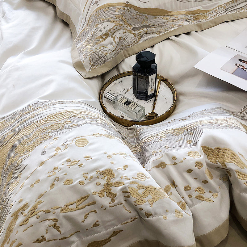 Bernadette 1000TC Egyptian Cotton Embroidered Duvet Bedding Set - DARIYA HOME