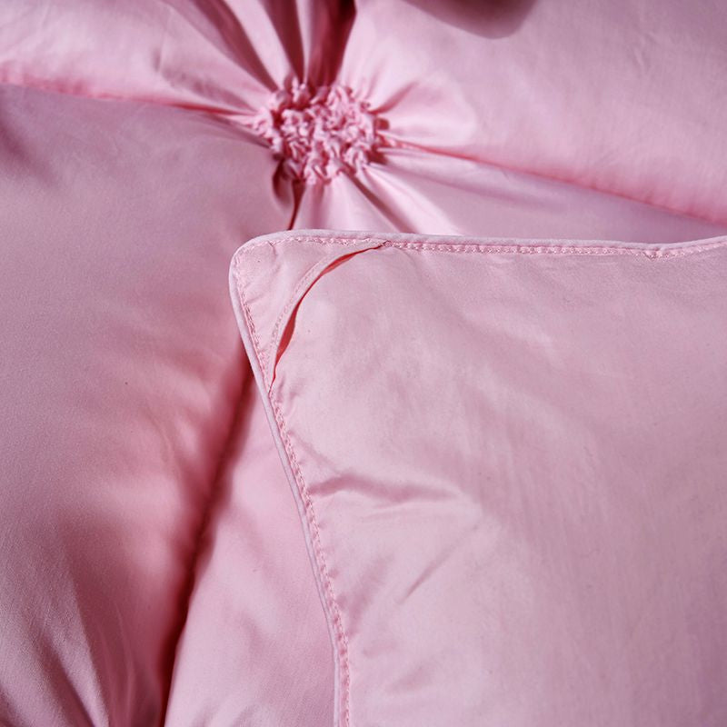 Saraya Careys Pink Premium Quilted Cotton Goose Down All Seasons Luxury Comforter - DARIYA HOME