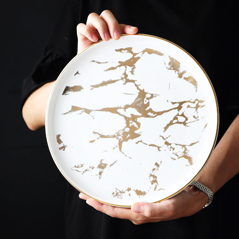 Annina White Marble Luxury Plate - DARIYA HOME