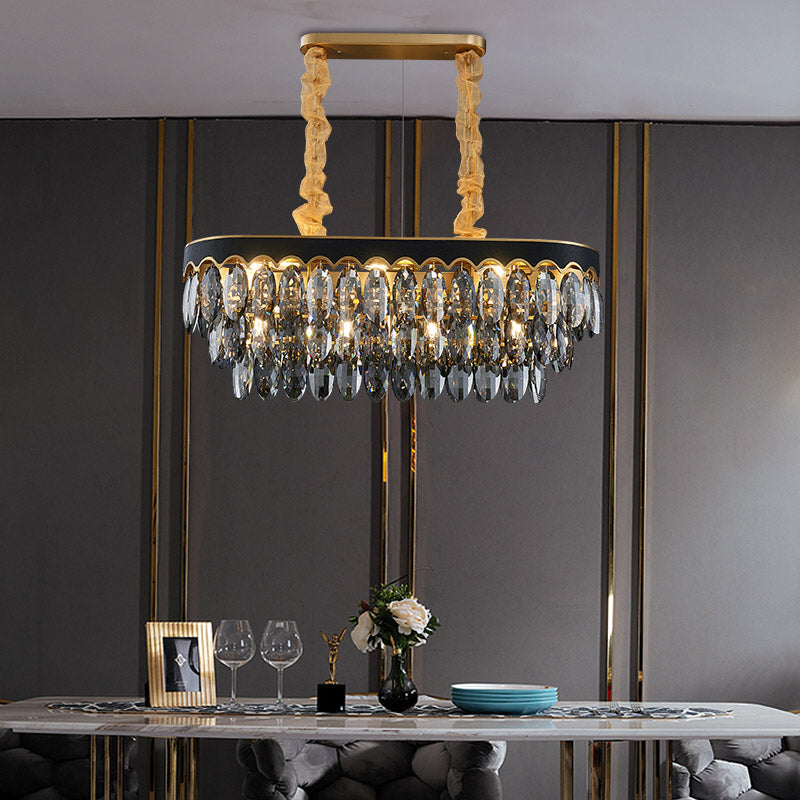 Livia Luxury Black Crystals Chandelier - DARIYA HOME