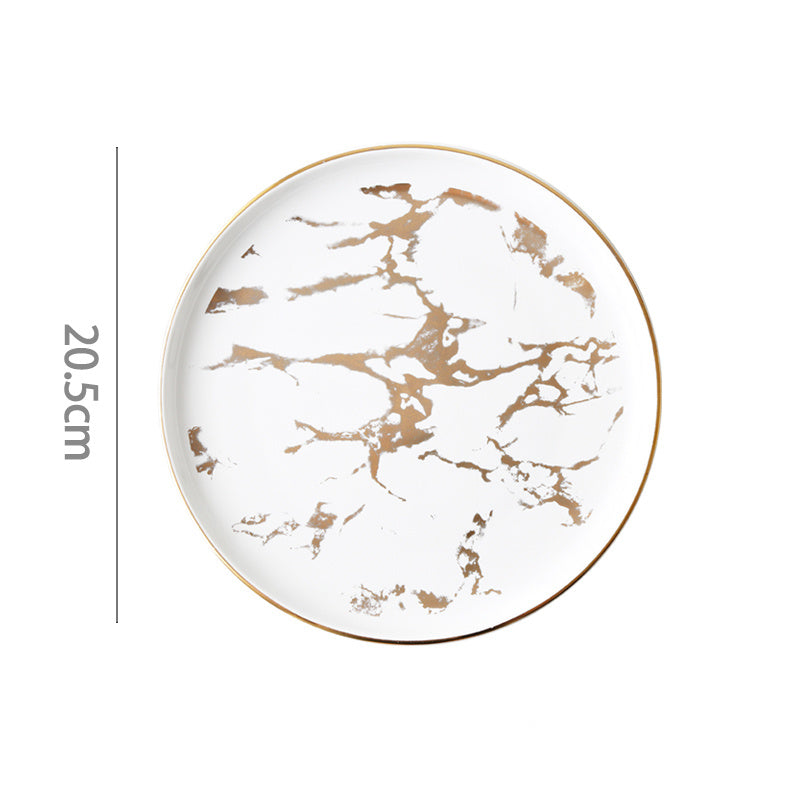 Annina White Marble Luxury Plate - DARIYA HOME