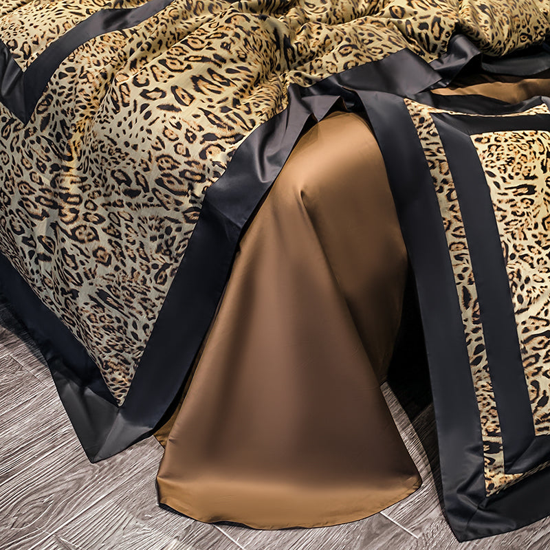 Panthera 1400TC Egyptian Cotton Satin Jacquard Luxury Bedding Set - DARIYA HOME