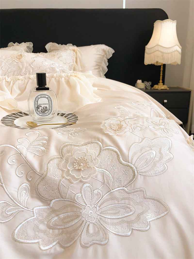 Farah Rodeo Dust Luxury 1000TC Egyptian Cotton Royal Embroidery Duvet Bedding Set - DARIYA HOME