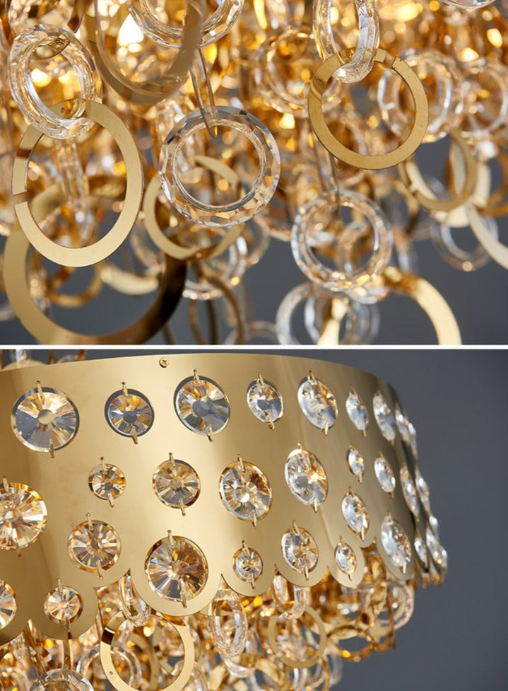 Vibia Handcrafted Crystals & Circles Luxury Chandelier - DARIYA HOME