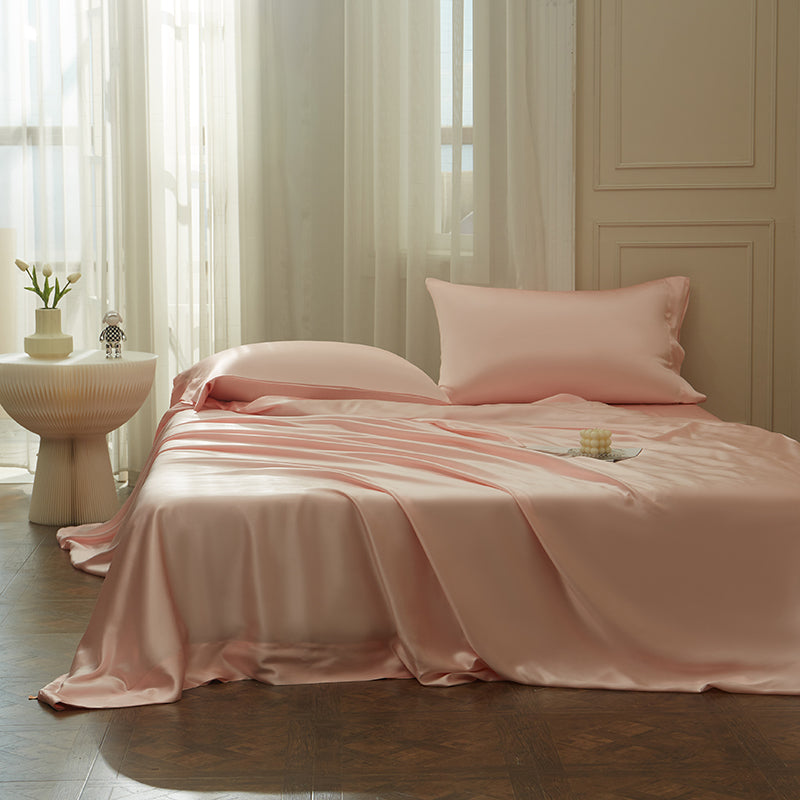 Thana Cameo Pink Mulberry Silk Luxury Bedding Set - DARIYA HOME