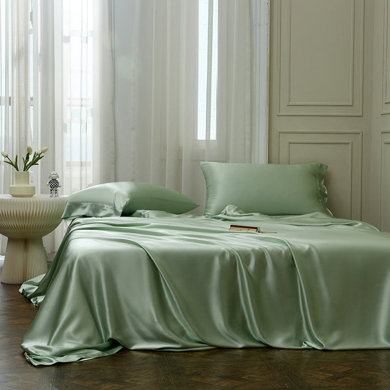 Thana Norway Green Pure Mulberry Silk Luxury Bedding Set - DARIYA HOME