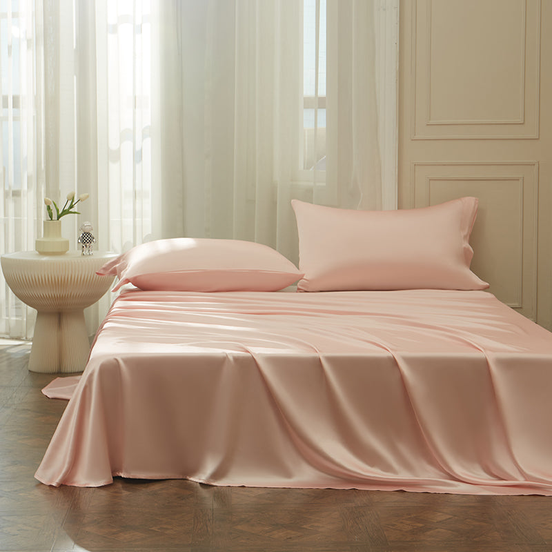 Thana Cameo Pink Mulberry Silk Luxury Bedding Set - DARIYA HOME