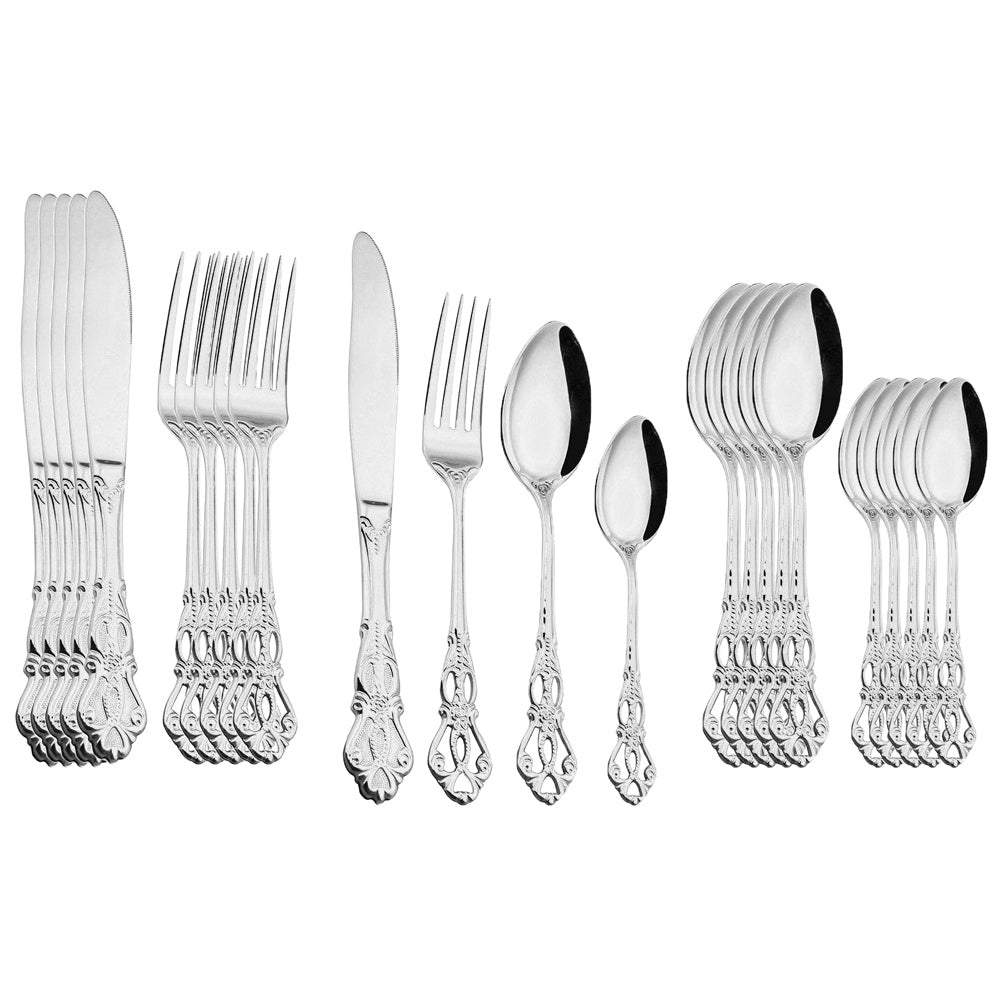 Diana Silver Royal Cutlery Set - DARIYA HOME