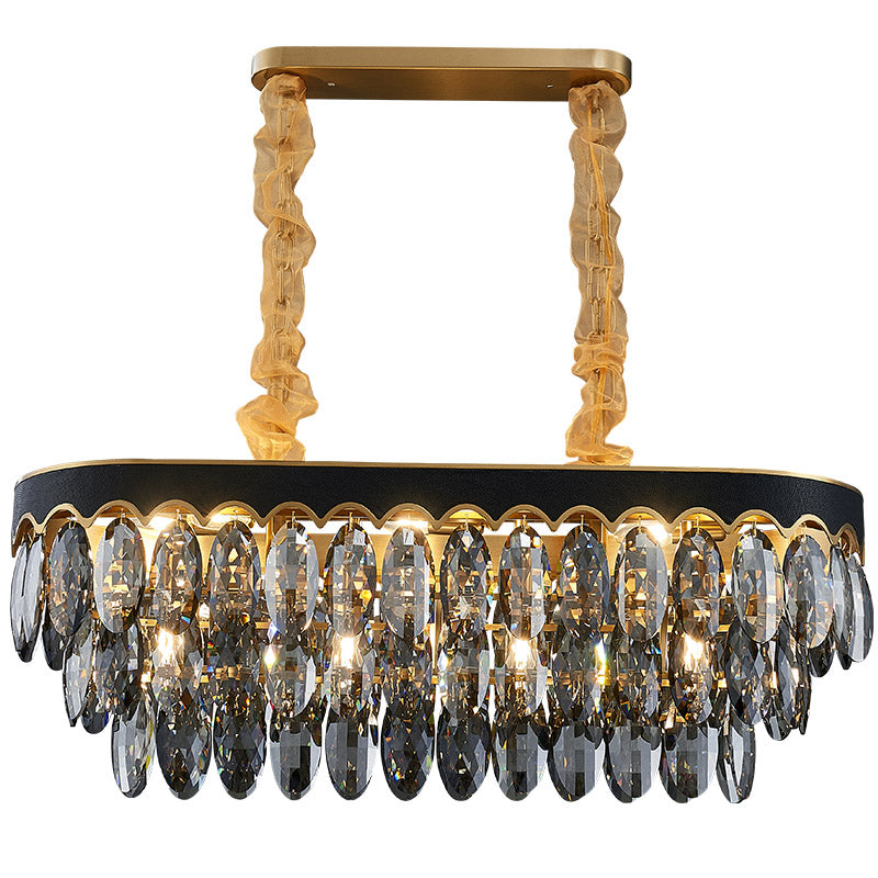 Livia Luxury Black Crystals Chandelier - DARIYA HOME