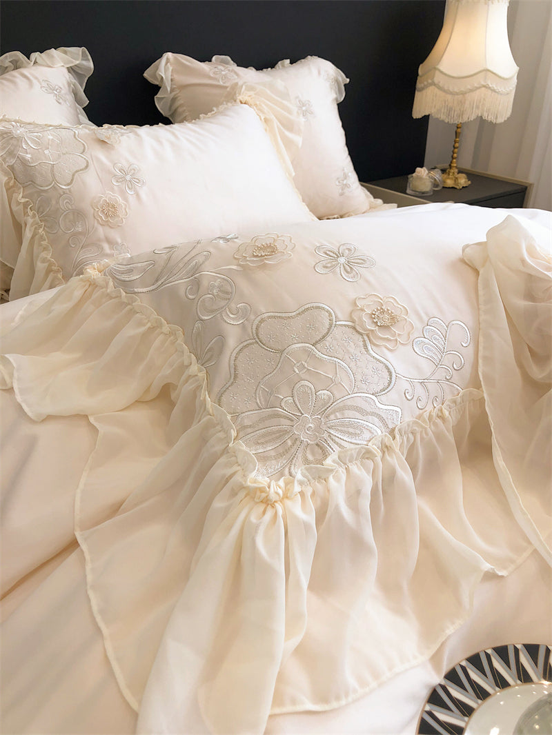 Farah Rodeo Dust Luxury 1000TC Egyptian Cotton Royal Embroidery Duvet Bedding Set - DARIYA HOME