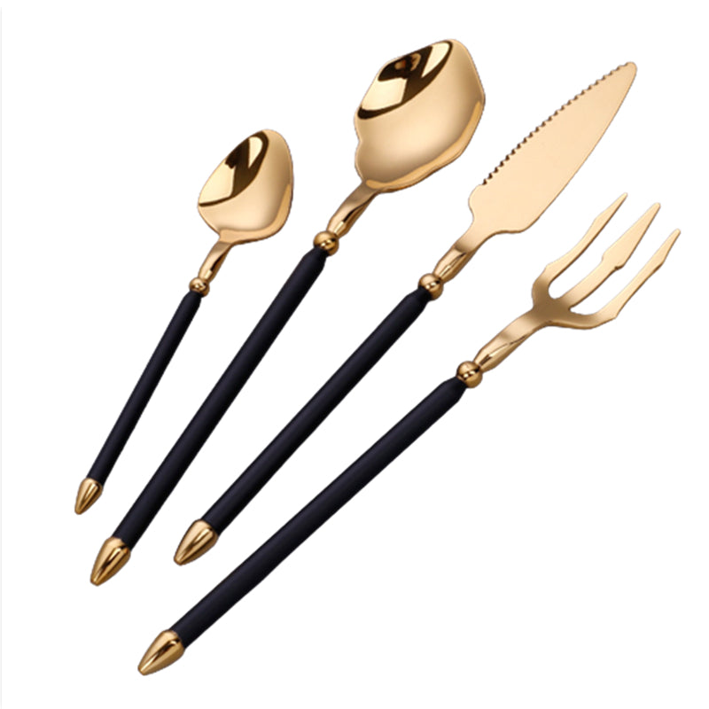 Amani Gold Black Luxury Cutlery Set - DARIYA HOME