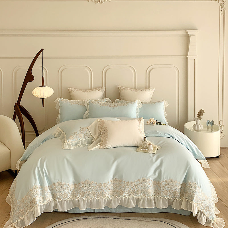 Ariana Tasman Egyptian Cotton Embroidered Royal Duvet Bedding Set - DARIYA HOME