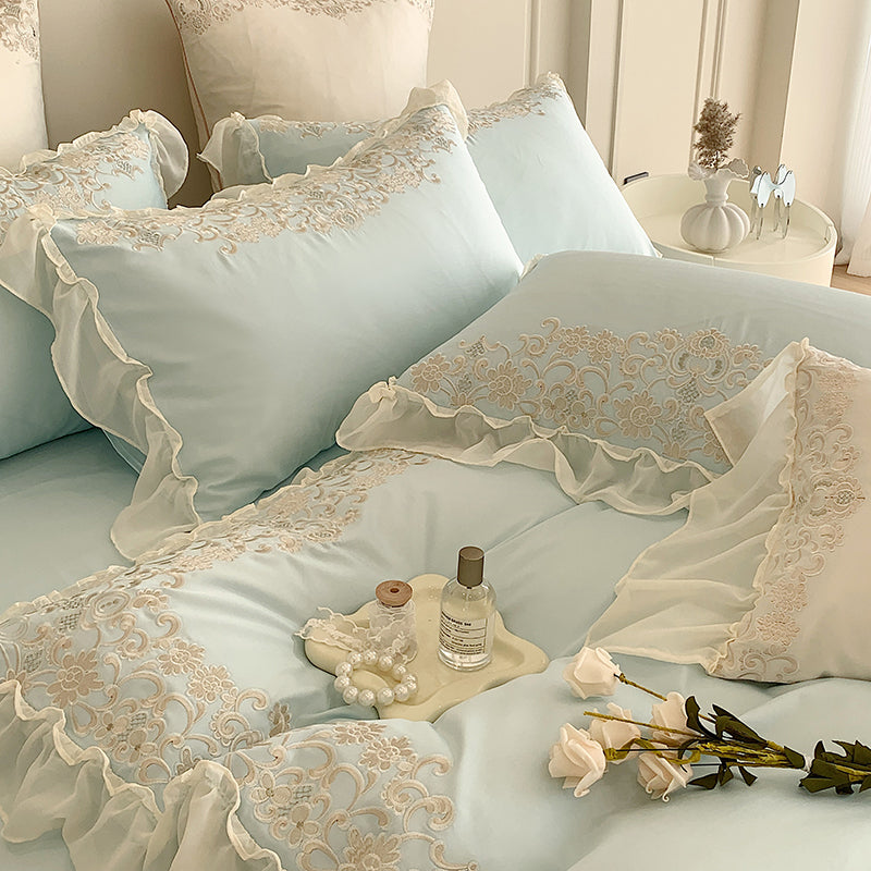 Ariana Tasman Egyptian Cotton Embroidered Royal Duvet Bedding Set - DARIYA HOME