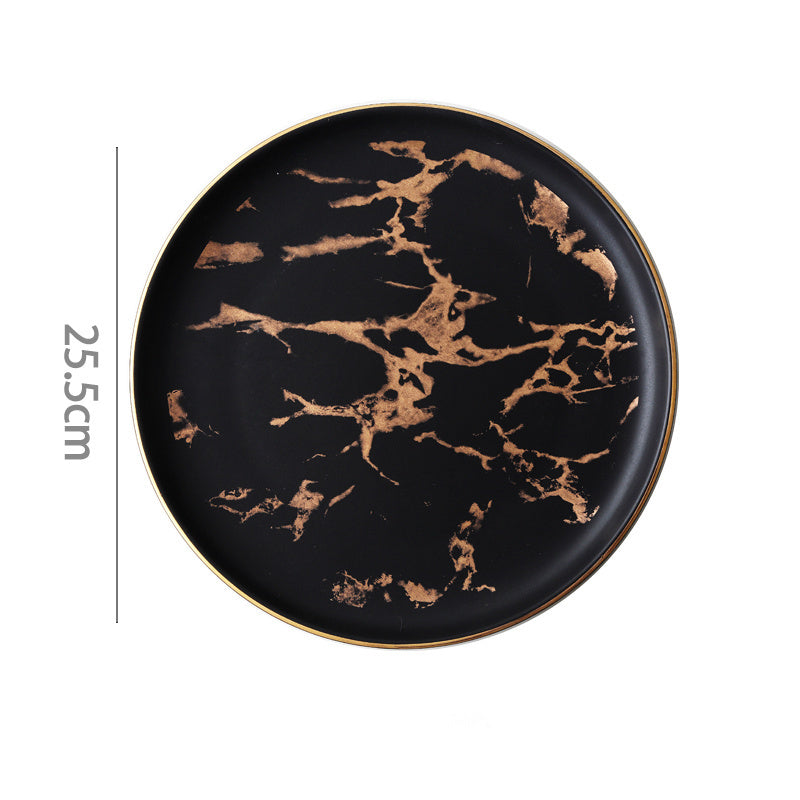 Annina Black Marble Luxury Plate - DARIYA HOME