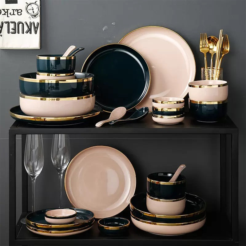 Giacomo Blue Luxury Dinnerware Set - DARIYA HOME