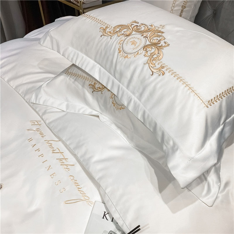 Paris Luxury 600TC Egyptian Cotton Royal Embroidered Duvet Bedding Set - DARIYA HOME