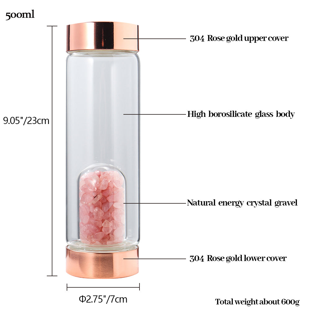 Crystal Luxury Handmade Glass Water Bottle