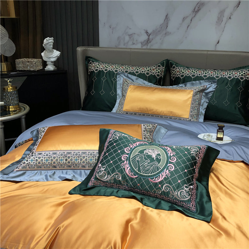 Helen Salomie Luxury Egyptian Cotton Royal Embroidery Duvet Bedding Set - DARIYA HOME