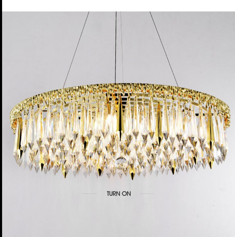 Venus Copper Luxury Crystal Handmade Round Chandelier - DARIYA HOME