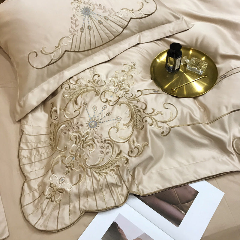 Victoria Delux Luxury 600TC Satin Egyptian Cotton Royal Embroidery Duvet Bedding Set - DARIYA HOME