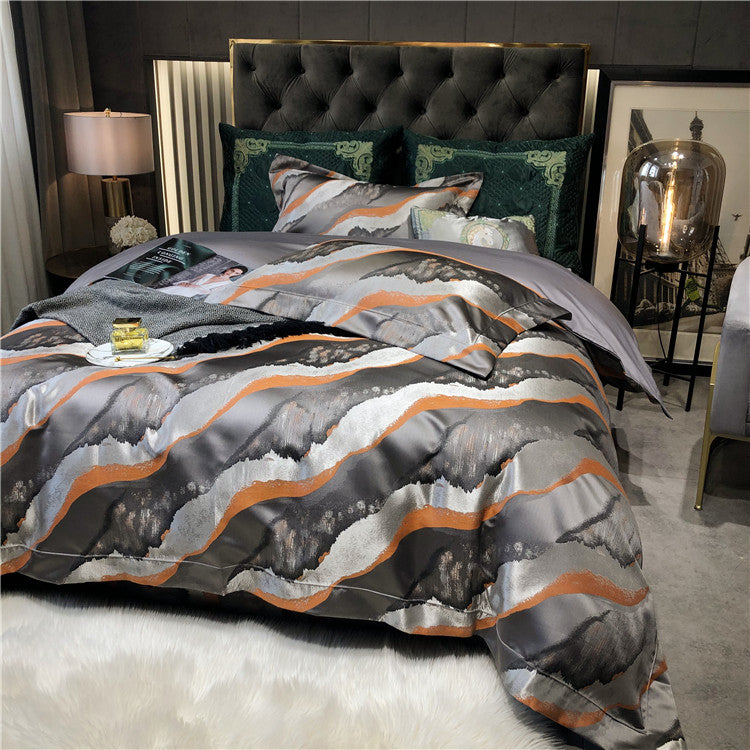 Eleonore Artistic 1000TC Satin Jacquard Egyptian Cotton Royal Duvet Bedding Set - DARIYA HOME