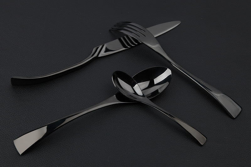 Valea Black Cutlery Set - DARIYA HOME