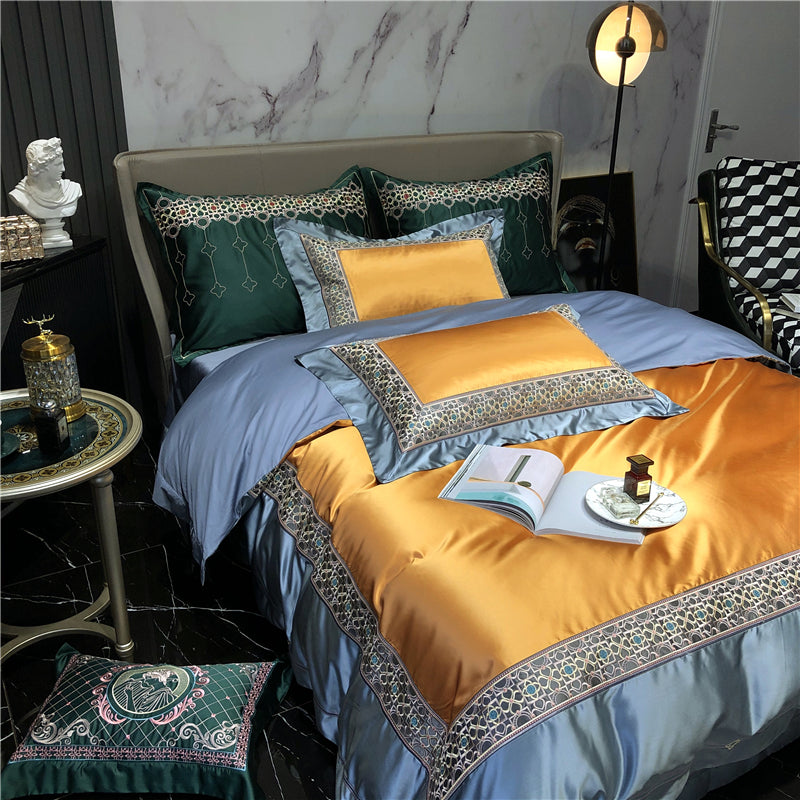 Helen Salomie Luxury Egyptian Cotton Royal Embroidery Duvet Bedding Set - DARIYA HOME