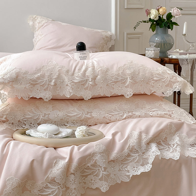 Erin Flowers Coral 1000TC Egyptian Cotton Luxury Duvet Bedding Set - DARIYA HOME