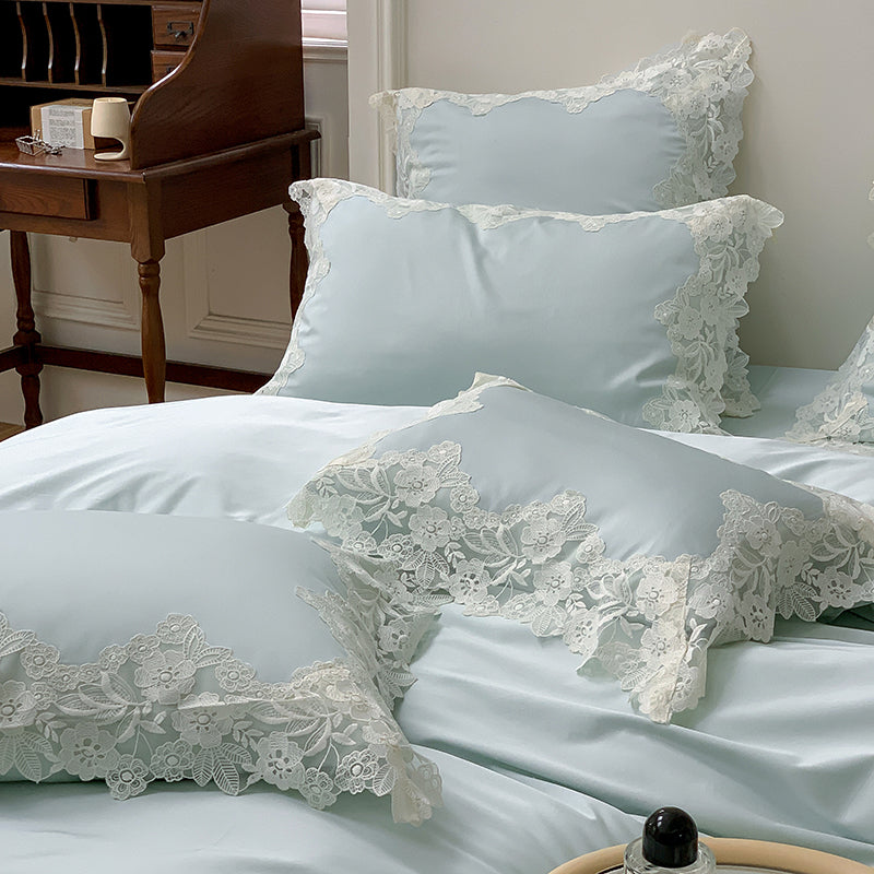 Erin Flowers Sky 1000TC Egyptian Cotton Luxury Duvet Bedding Set - DARIYA HOME