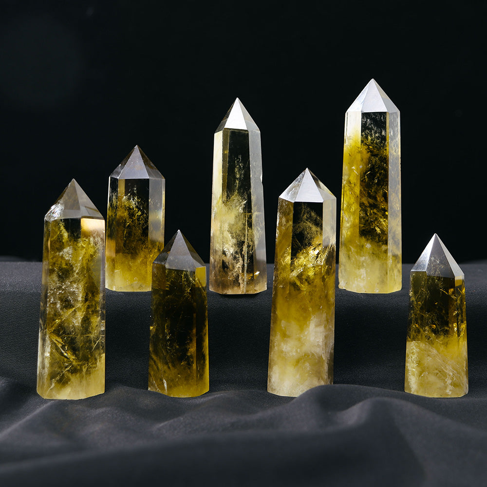 Citrine Crystal Point Home Polished Obelisk Φ18-22mm