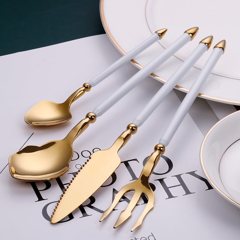 Amani Gold White Luxury Cutlery Set - DARIYA HOME