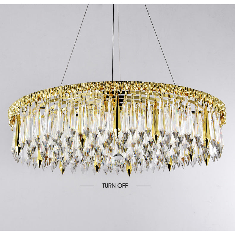 Venus Copper Luxury Crystal Handmade Round Chandelier - DARIYA HOME