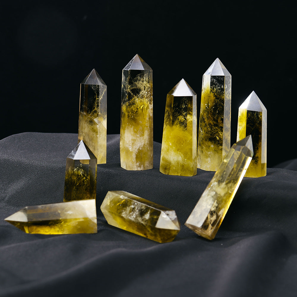 Citrine Crystal Point Home Polished Obelisk Φ18-22mm