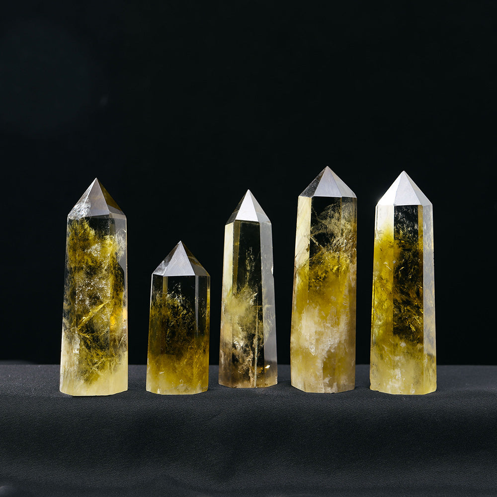 Citrine Crystal Point Home Polished Obelisk Φ18-22mm