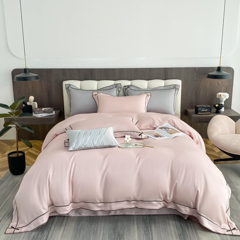 Nuria Clam Shell Bamboo Fiber Breathable Princess Bowknot Bedding Set - DARIYA HOME