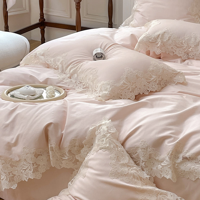 Erin Flowers Coral 1000TC Egyptian Cotton Luxury Duvet Bedding Set - DARIYA HOME