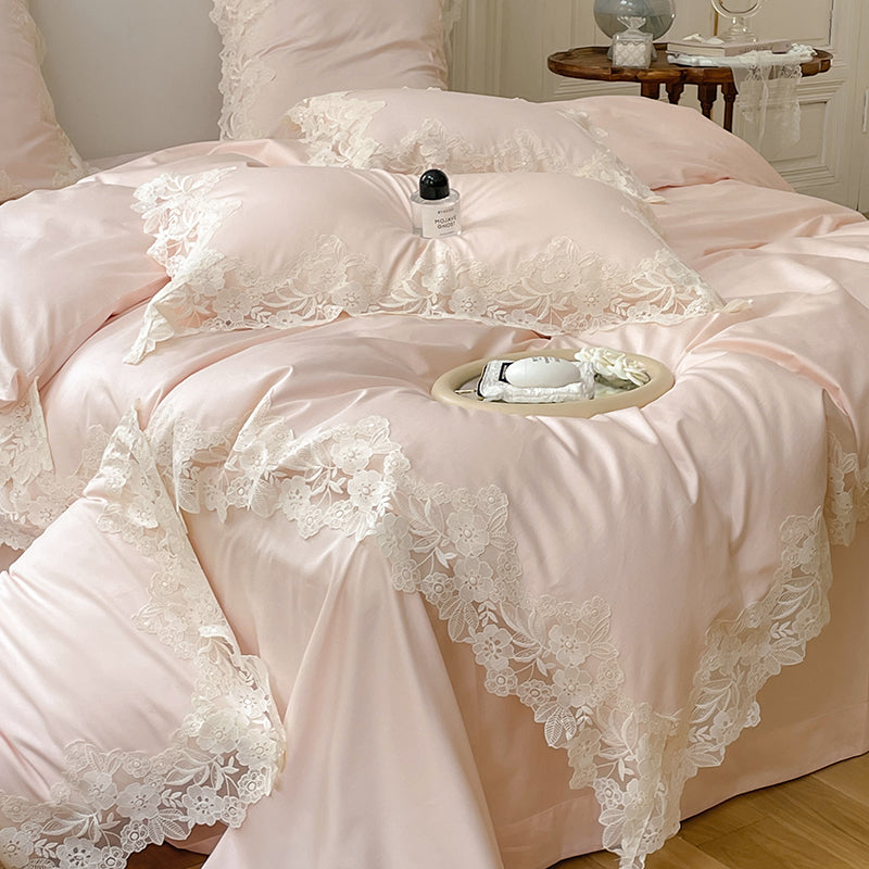 Erin Flowers Coral 1000TC Egyptian Cotton Luxury Duvet Bedding Set - DARIYA HOME