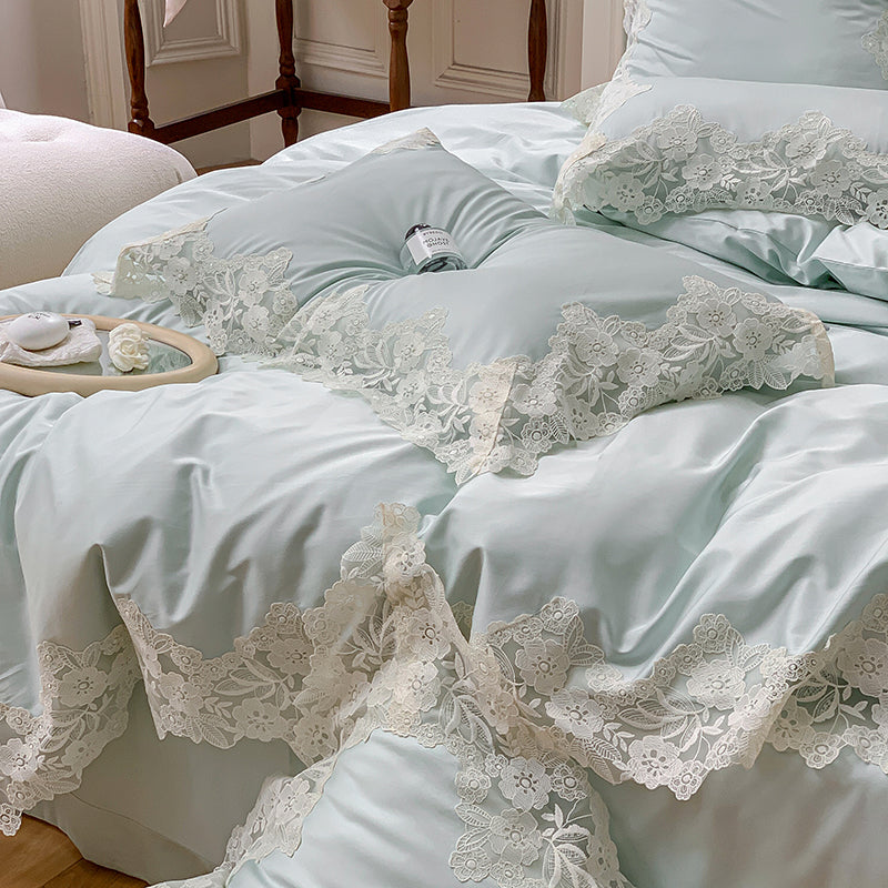 Erin Flowers Sky 1000TC Egyptian Cotton Luxury Duvet Bedding Set - DARIYA HOME