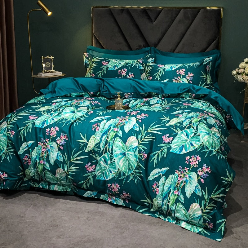 Brigitte Creek Flora Design Egyptian Cotton Bedding Set - DARIYA HOME