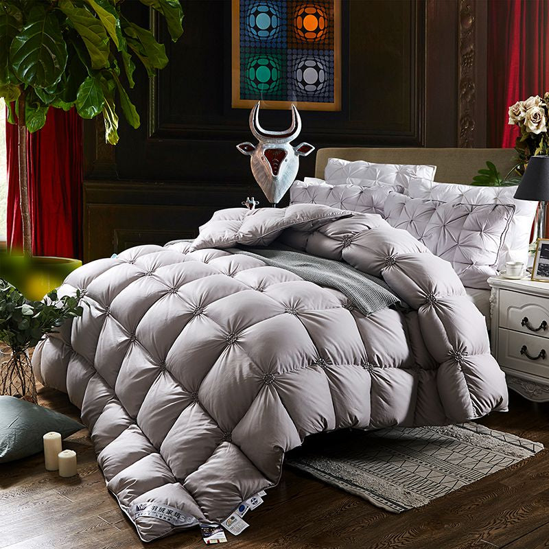 Saraya Shady Lady Premium Quilted Cotton Goose Down All Seasons Luxury Comforter - DARIYA HOME