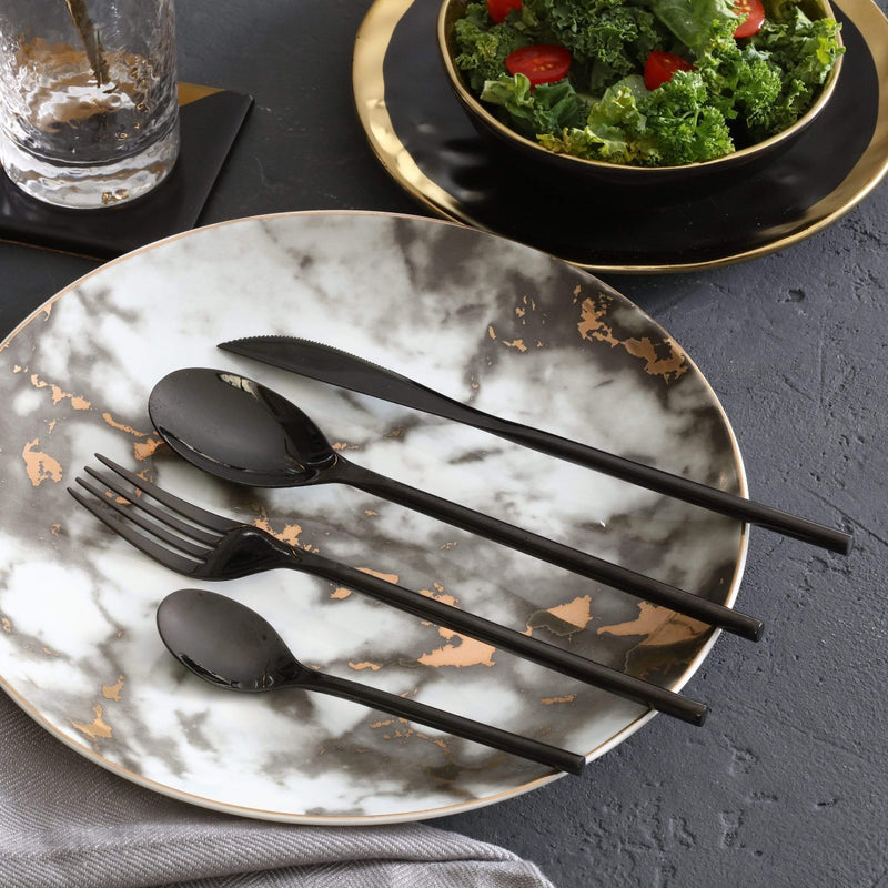 Navona Black Exquisite Cutlery Set - DARIYA HOME