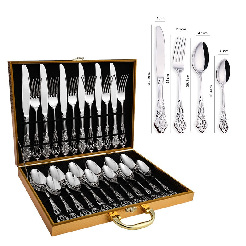 Diana Silver Royal Cutlery Set - DARIYA HOME