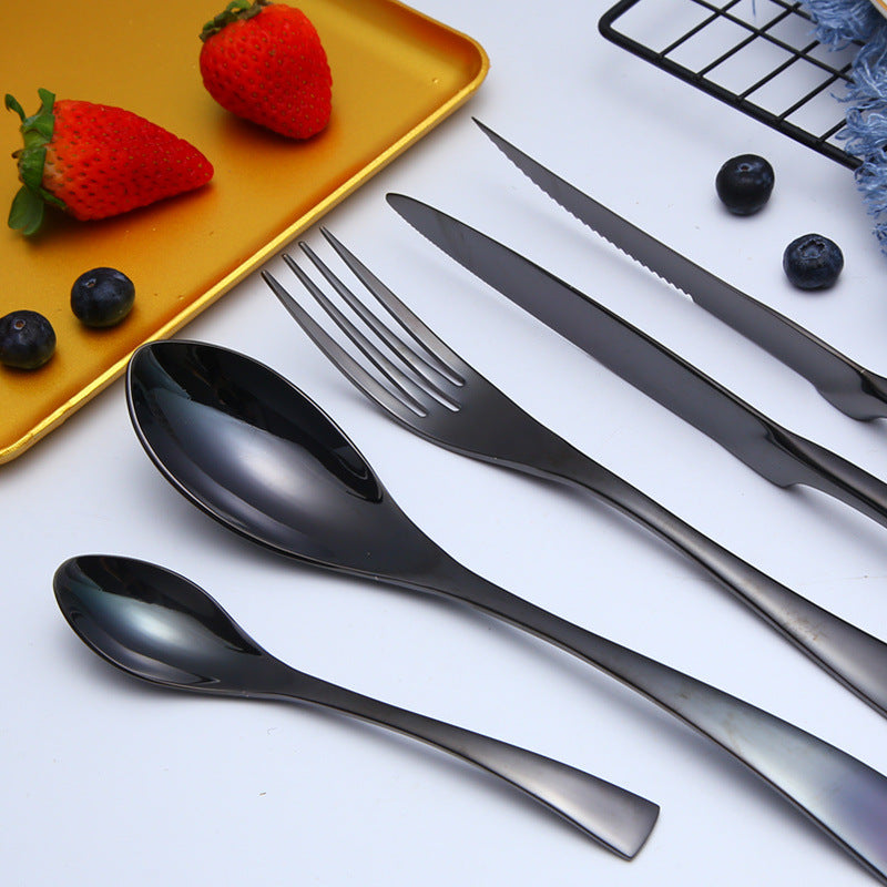 Valea Black Cutlery Set - DARIYA HOME