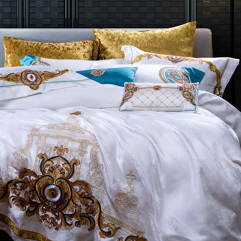 Samanta Luxury Satin Cotton Royal Duvet Bedding Set - DARIYA HOME