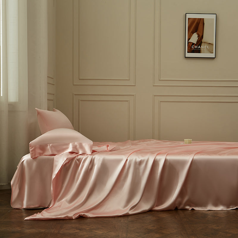 Thana Cameo Pink Mulberry Silk Luxury Bedding Set - DARIYA HOME