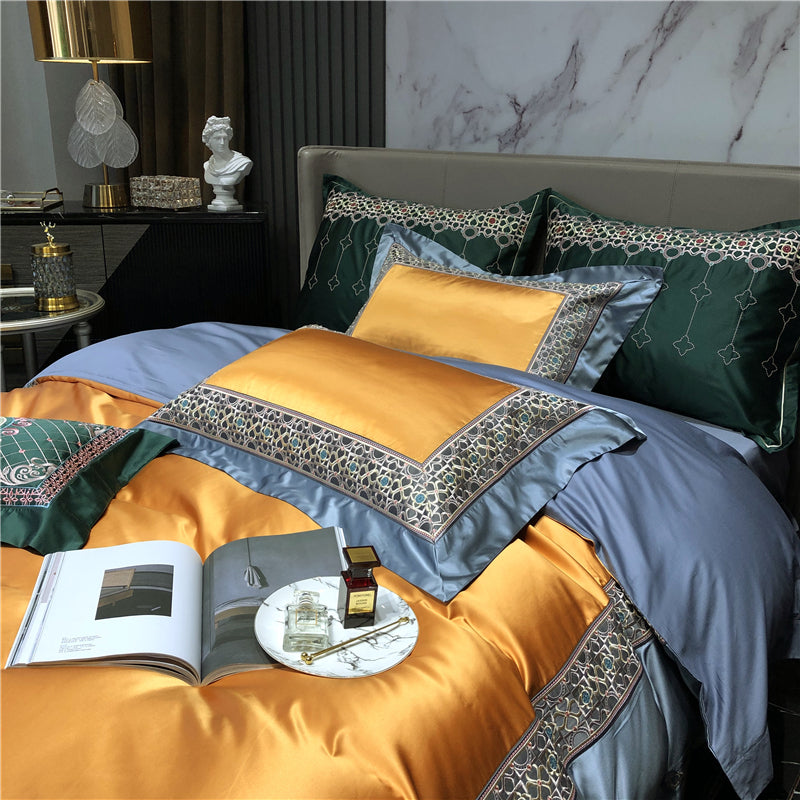 Helen Salomie Luxury Egyptian Cotton Royal Embroidery Duvet Bedding Set - DARIYA HOME