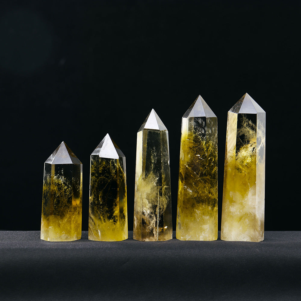 Citrine Crystal Point Home Polished Obelisk Φ18-22mm